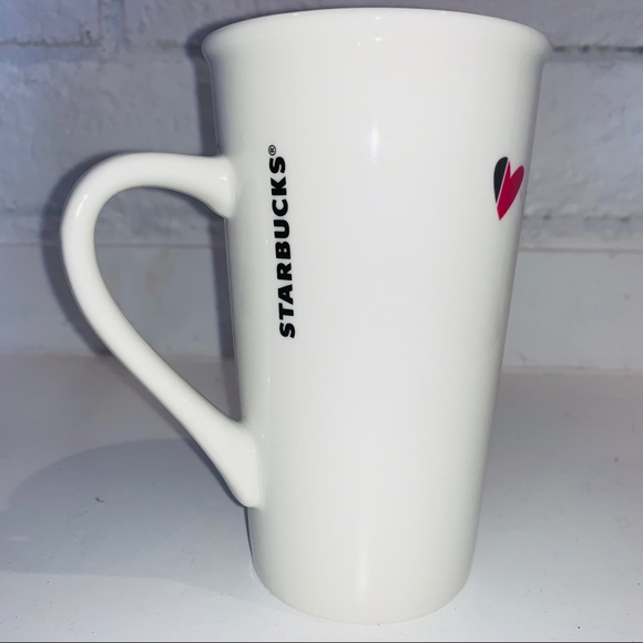 Starbucks Tall Mug w/ Heart Pattern New Condition - Picture 3 of 5